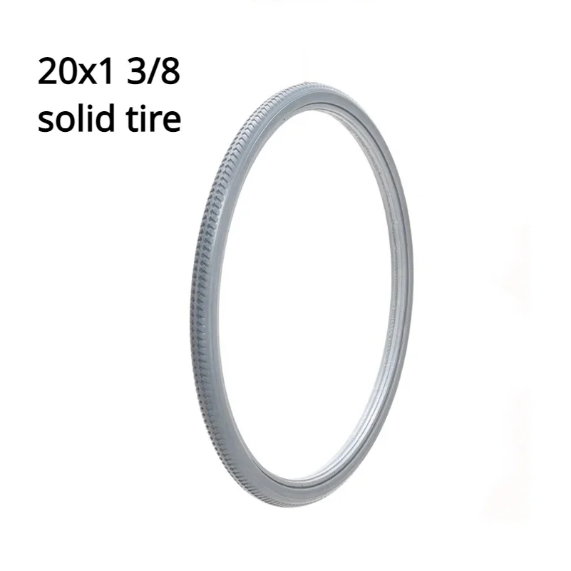 20/22/24/26 Zoll X1 3/8 Luftfreier Vollgummireifen für manuellen Rollstuhl, Hinterrad – Detail 3