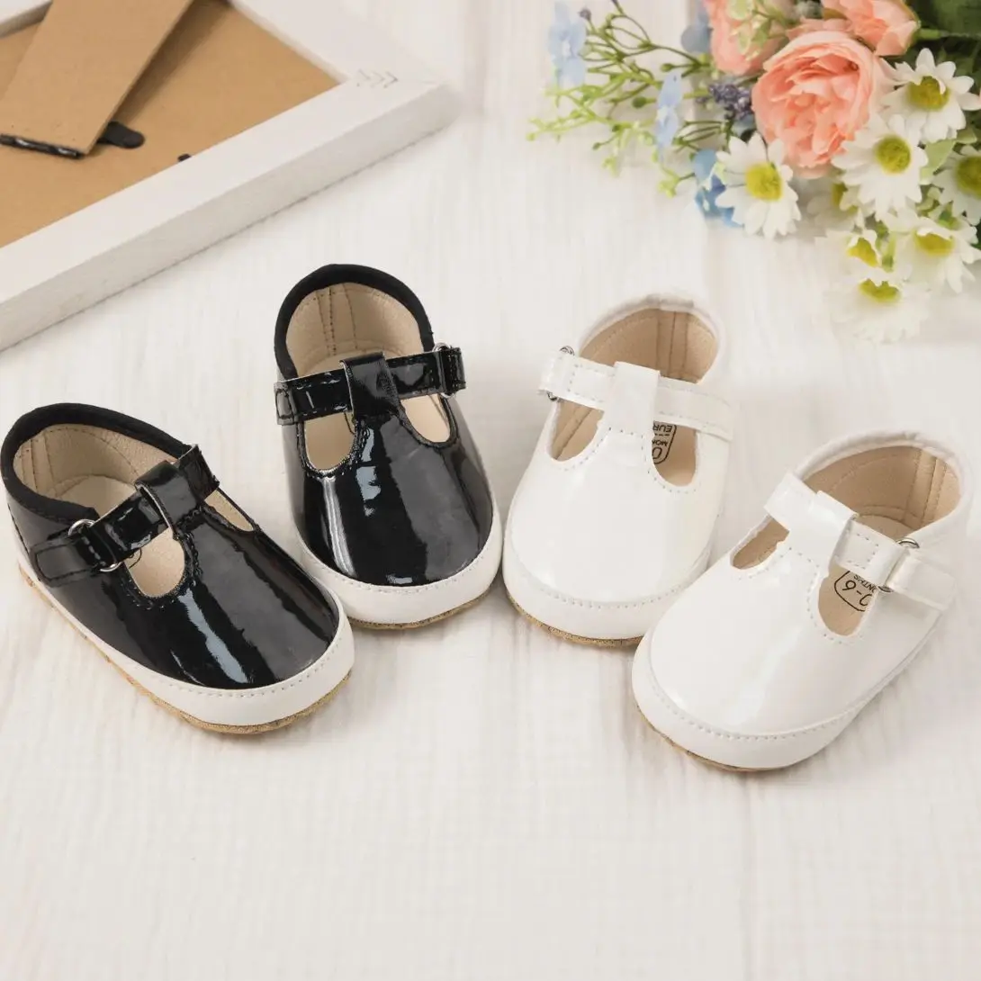 KIDSUN Baby Girl Shoes Mary Jane Flats Sole Infant Wedding Princess Dress Shoes PU Leather Toddler First Walker Crib Shoes