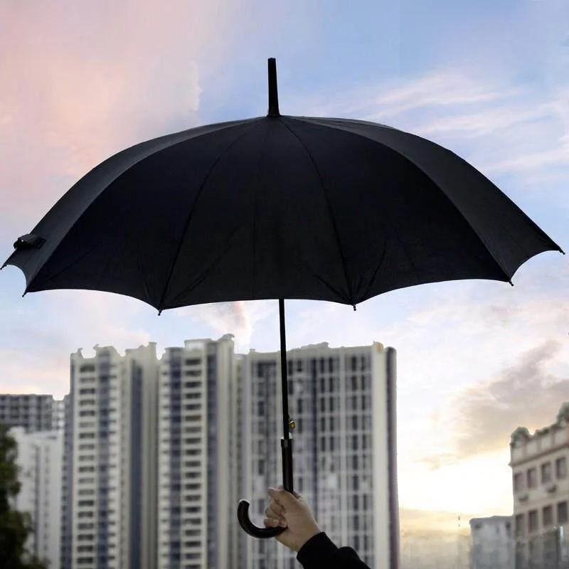 

Свадебный зонт с длинной ручкой, черный, однотонный, для жениха и невесты, для торжеств, защиты от дождя, для домашнего и повседневного использования
