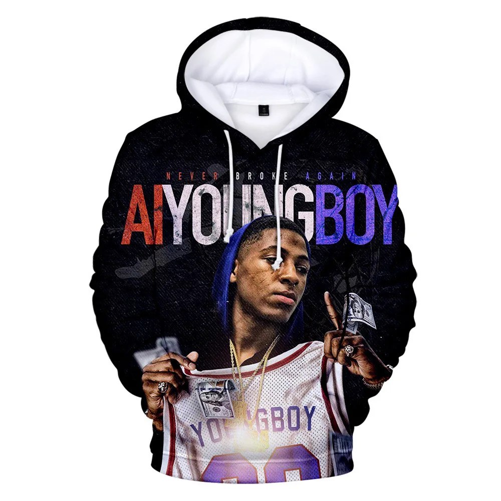 

2023 High Quality Rapper Young Boy Never Broke Again Hoodie Sweatshirts Men/Women Harajuku Cool Hoodies Casual Hoody Coats