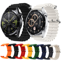 Sport Silicone Ocean Strap For Huawei Watch GT 3 Pro 46mm 42mm Smart Watch Band Replace Belts For Honor Magic 2 GS Pro ES Correa