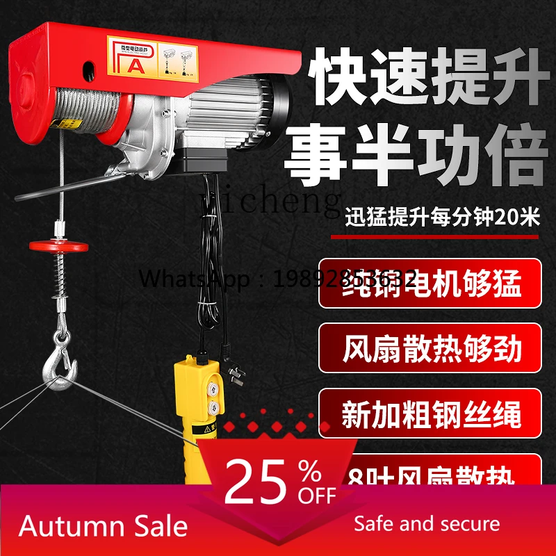 

miniature electric hoist 220V household crane hoist fast lifting crane
