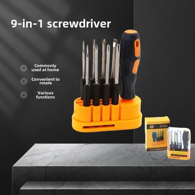 

BIESUO 9-piece Multifunctional Screwdriver Tool Set 9-set Tool Kit Computer Repair Emergency Tools