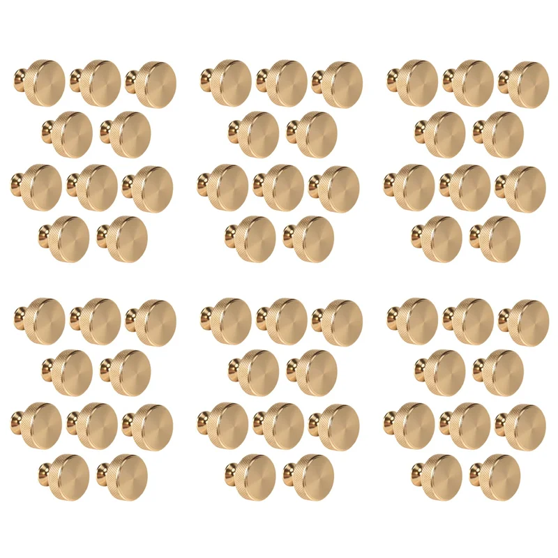 

【MEET】60 Pack 1.2 Inch Brushed Gold Cabinet Knobs Knurled Kitchen Cabinet Knobs Gold Drawer Knobs Round Dresser Knobs