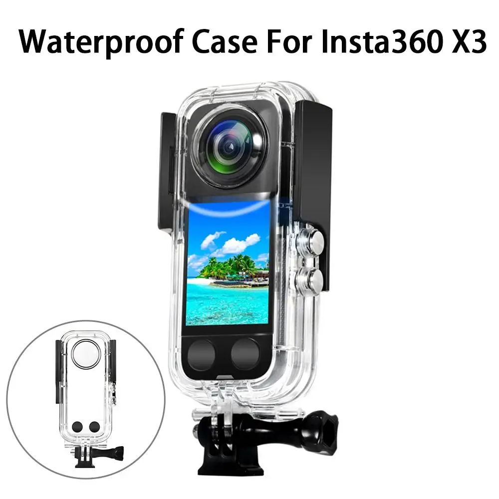 For Insta360 X3 Dive Case Waterproof Housing For Insta 360 X3 Underwater Protection Box Panoramic Action Camera Accessories