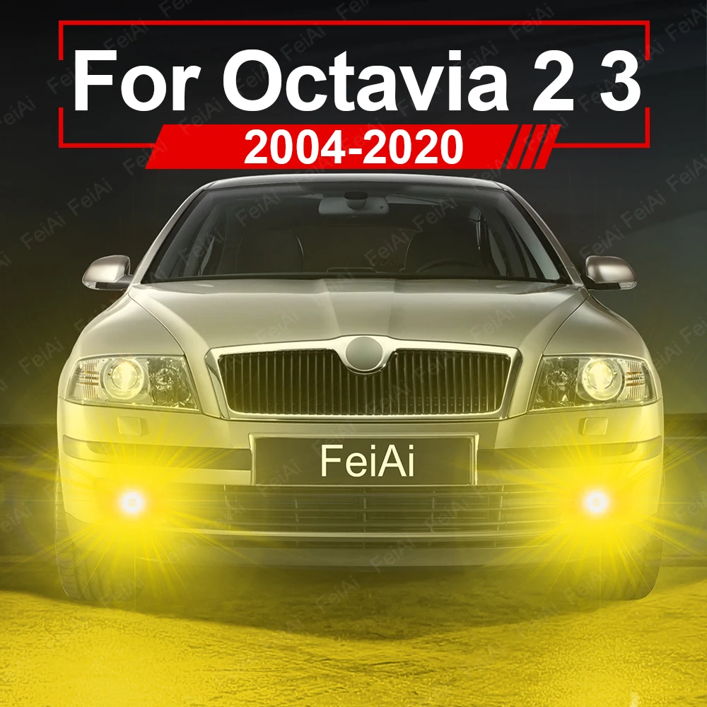 

For Skoda Octavia 2 3 LED Front Fog Lights 2004-2020 2014 2015 2016 2017 2018 Octavia 1Z 5E mk2 mk3 Tuning Accessories Fog Light