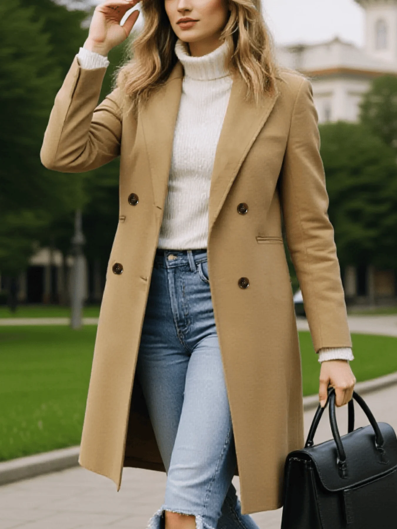 レディースウールコート 秋冬ファッション プラスサイズ アウターウェア 多色選択可能 ダブルブレスト 暖かいジャケット ウールコート