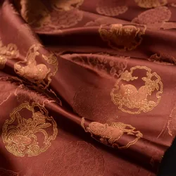 Jacquard Brocade Fabric Retro Style for Clothing Hanfu Pure Polyester Material Designer Handmade Diy Sewing Cloth