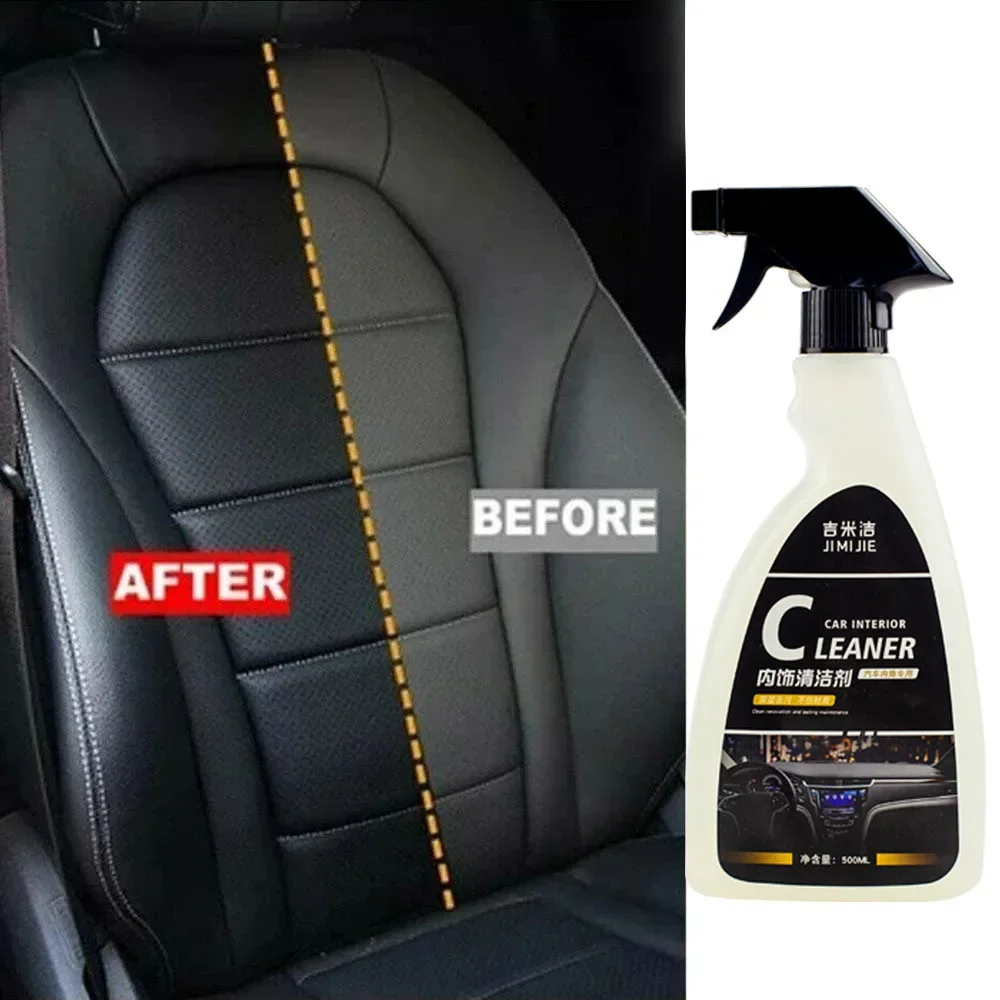 

500ml Car Interior Cleaner Car Plastic Parts Instrument PaneRetreading Agent Auto Finish Shine Spray Film Polish Refurbish Paste