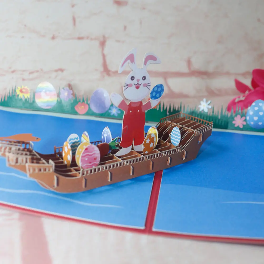 

Practical Greeting Card Easter Themed Cards Festival Gifts Blessing 3D Bunny Unique