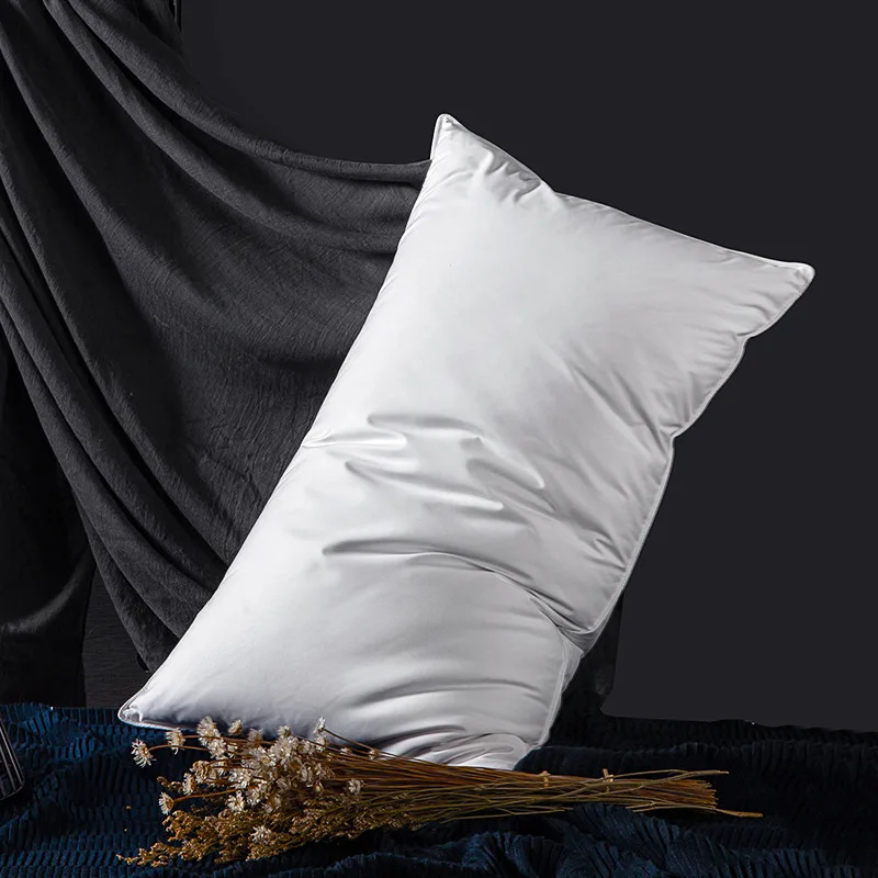 Premium  Hotel Collection Pillow Luxury Goose Feathers Down Gusseted Bed Pillow For Sleeping