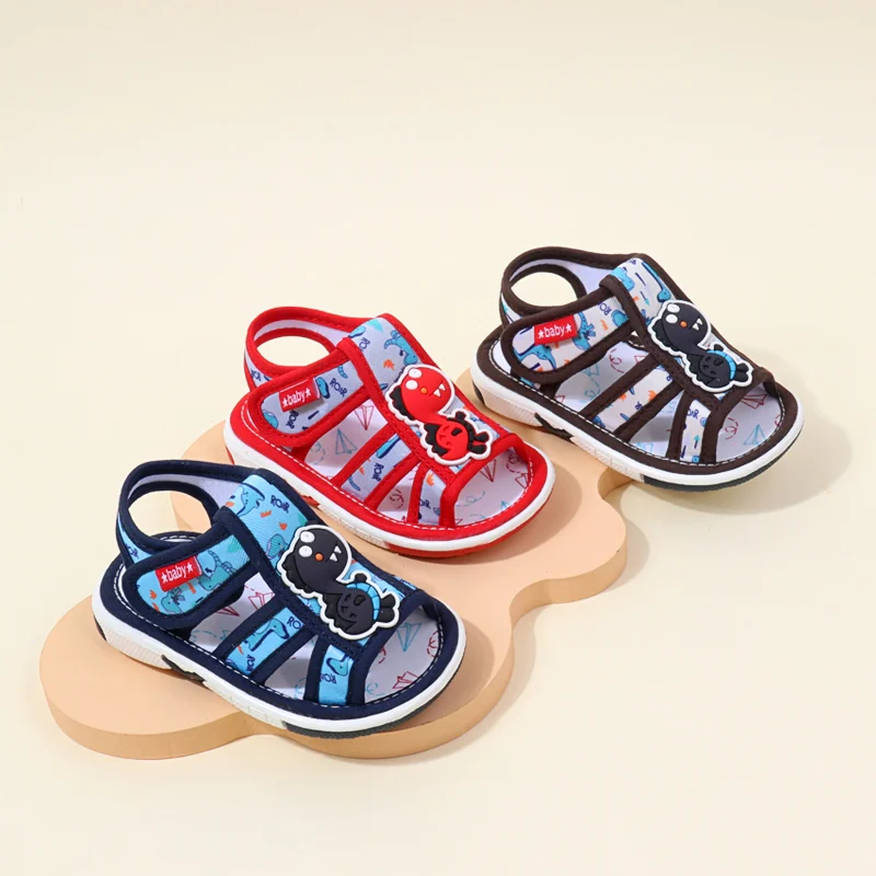 Baby Sound Shoes Toddler Prewalking Summer Sandal High Quality Cute Animal for Boys and Girls Kid Squeaky Sneaker 2024New MY2402