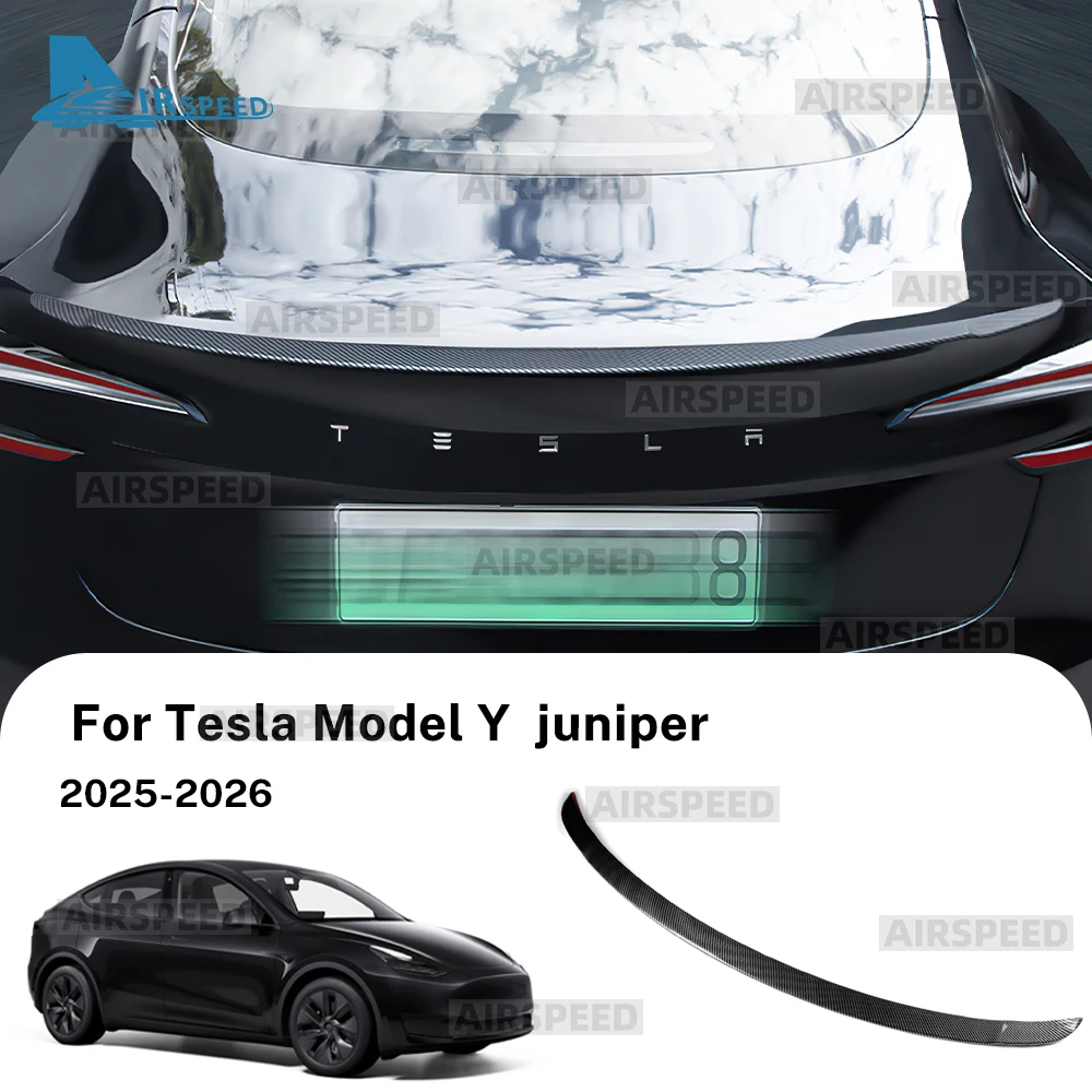 

ABS Carbon Fiber Pattern Spoiler Trim for For Tesla Model Y Juniper Performance Version 2025 2026-UP Car Exterior Accessories
