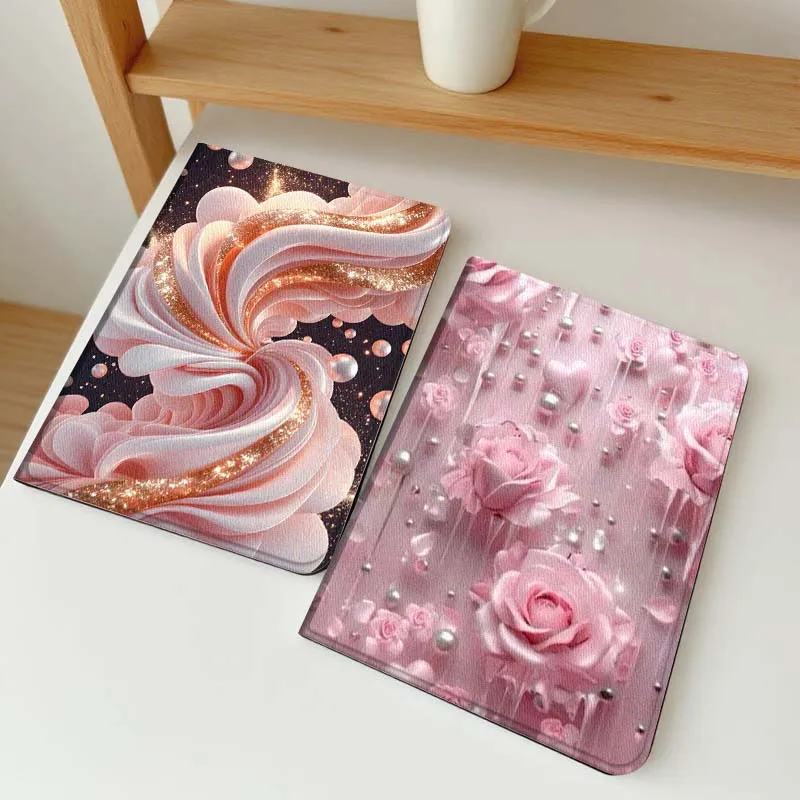 

Pink Gold Swirl Sparkle Gift For Vivo Pad SE 11 5 3 2 Pro 12.3 13 12.1 11.5 Air IQOOPad Foldable Tablet Case