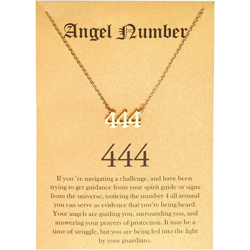 Angel Number Choker Necklace, Lucky number pendant, 18K gold plated , best jewelry gifts for girlfriends, wives, and daughters