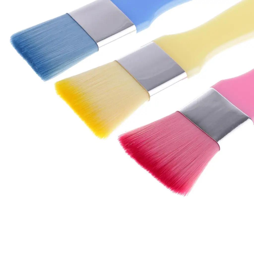 Set di Pennelli per Maschere Viso e Burro Corpo con Manico in Plastica - Kit Pennelli Trucco per Skincare