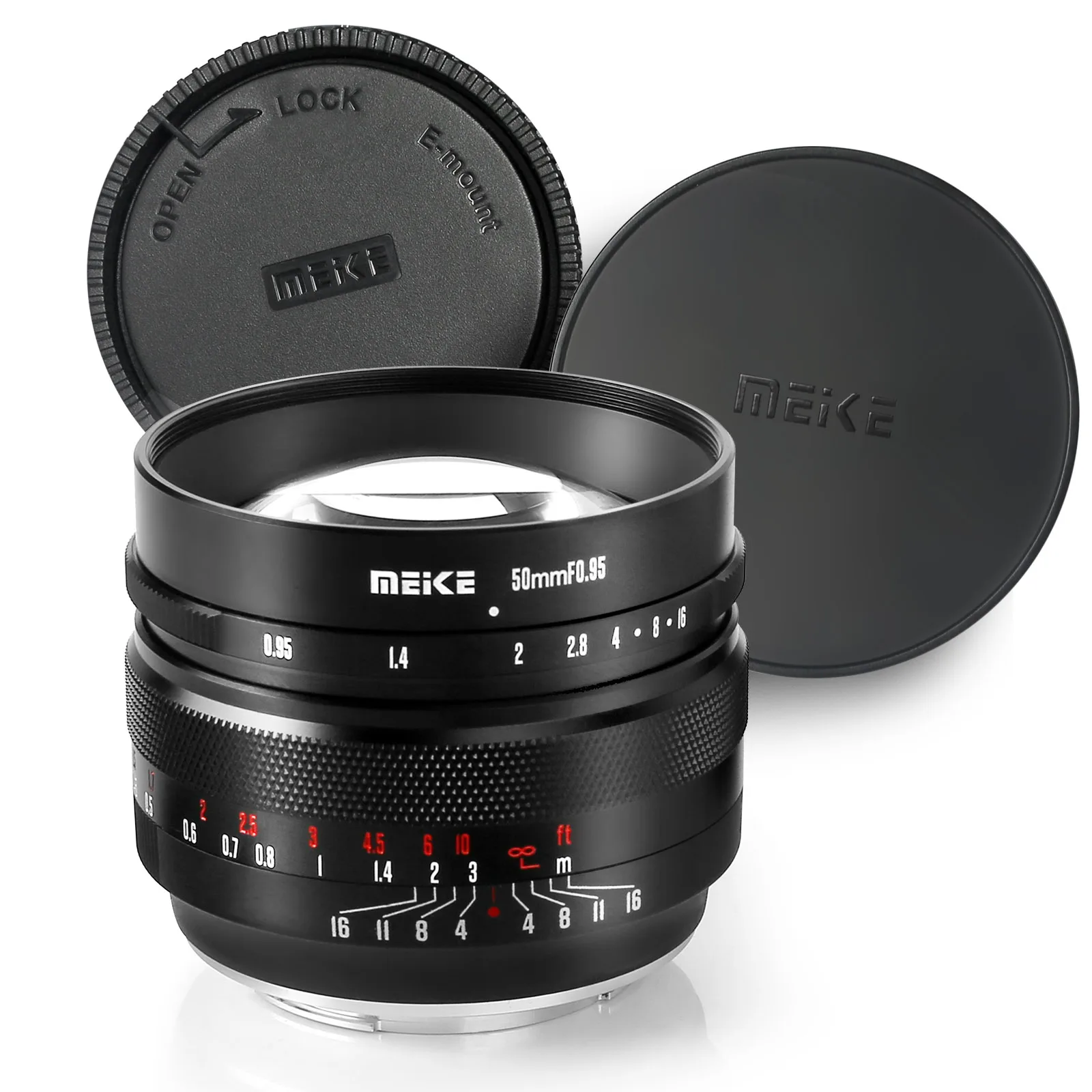 Meike 50mm F0.95 Aps-C Manual Focus Lens Compatible with Sony E/Fuji X/M43/CanonEF-M/Nikon Z Mount Cameras