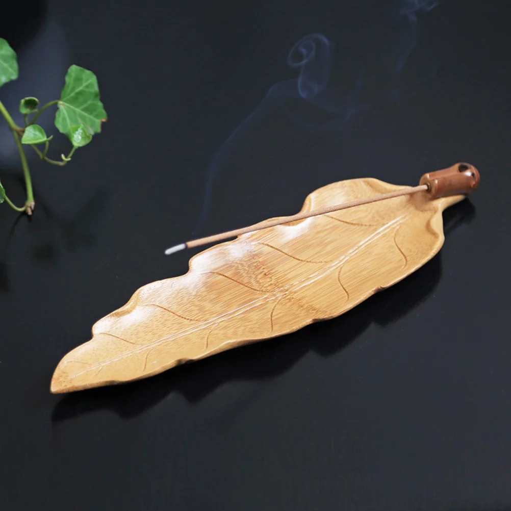 

Bamboo Incense Stick Holder Tray Aroma Burner Decorative Elegant Design Yoga Bedroom Sauna Meditation Living