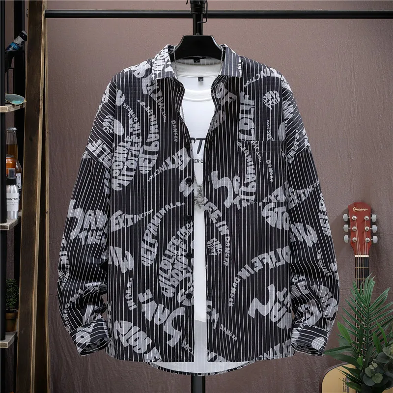 

Casual Long Sleeve Shirt Men's Streetwear Fashion Blouse Streetdress Hombre Male Clothing Summer Camisa Men's Shirts New Youth