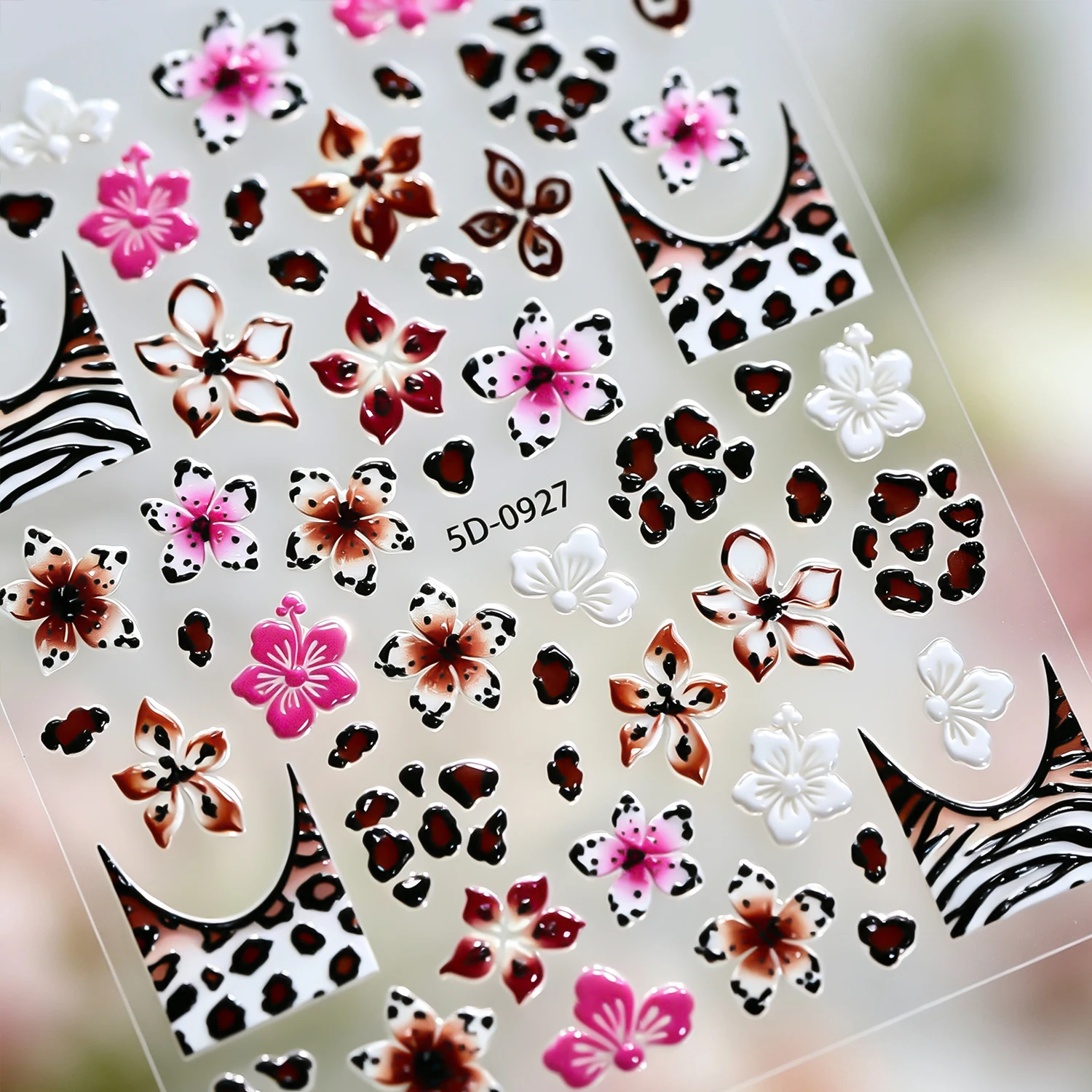 1 Adet 5D Kabartmalı Çiçek Des - Nail Art Zebra Design incelemesi ve fiyatı