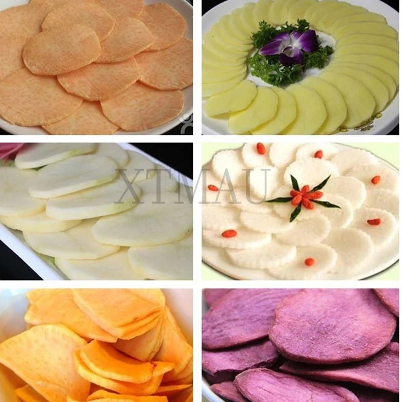 Commercial Multi-Function Vegetable Slicer Cutter Electric Potato Lotus Root Slicing Machine Cut Carrot Cucumber Slice