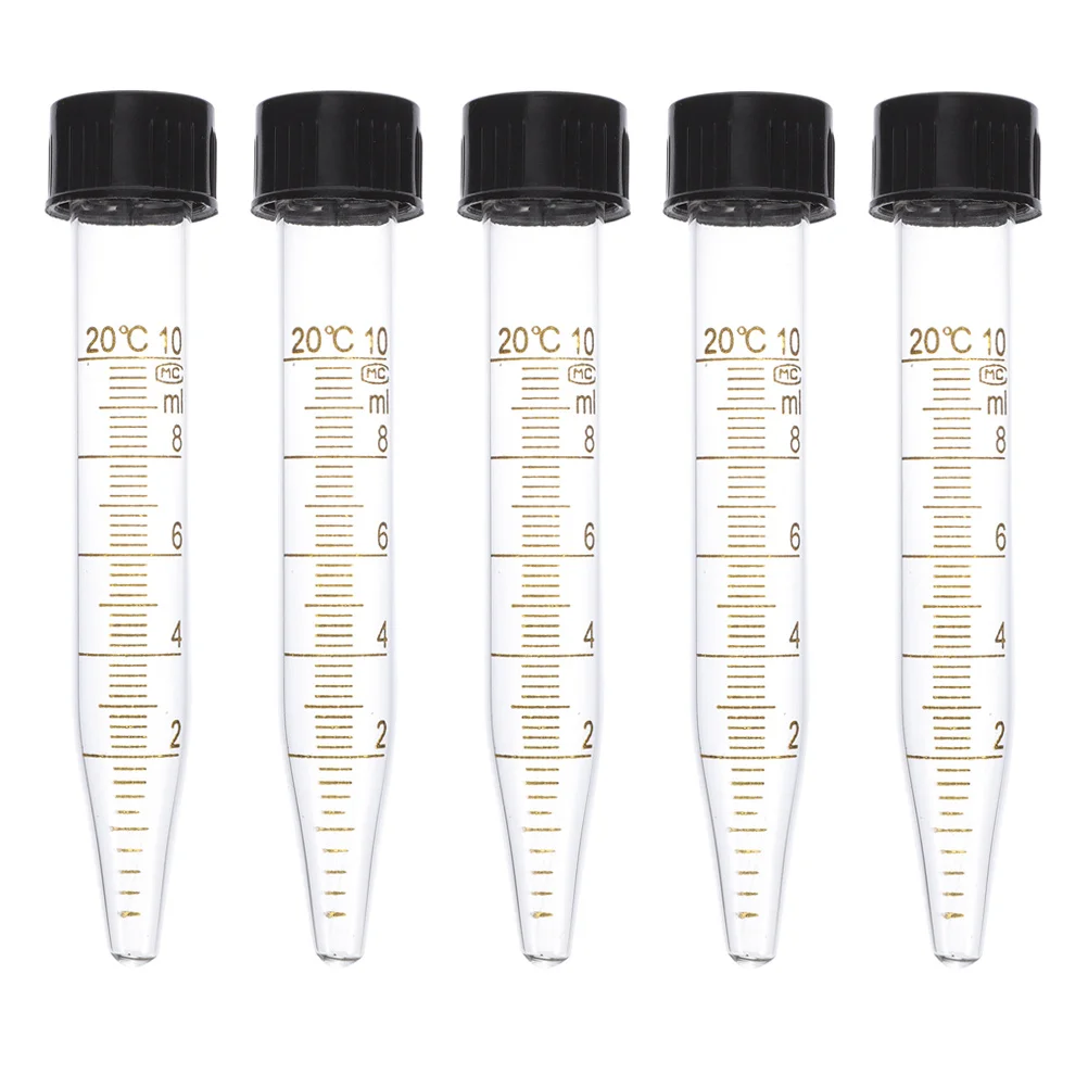 5 frascos de tubos de ensaio dos pces armazenamento pequeno transparente com tampas mini química