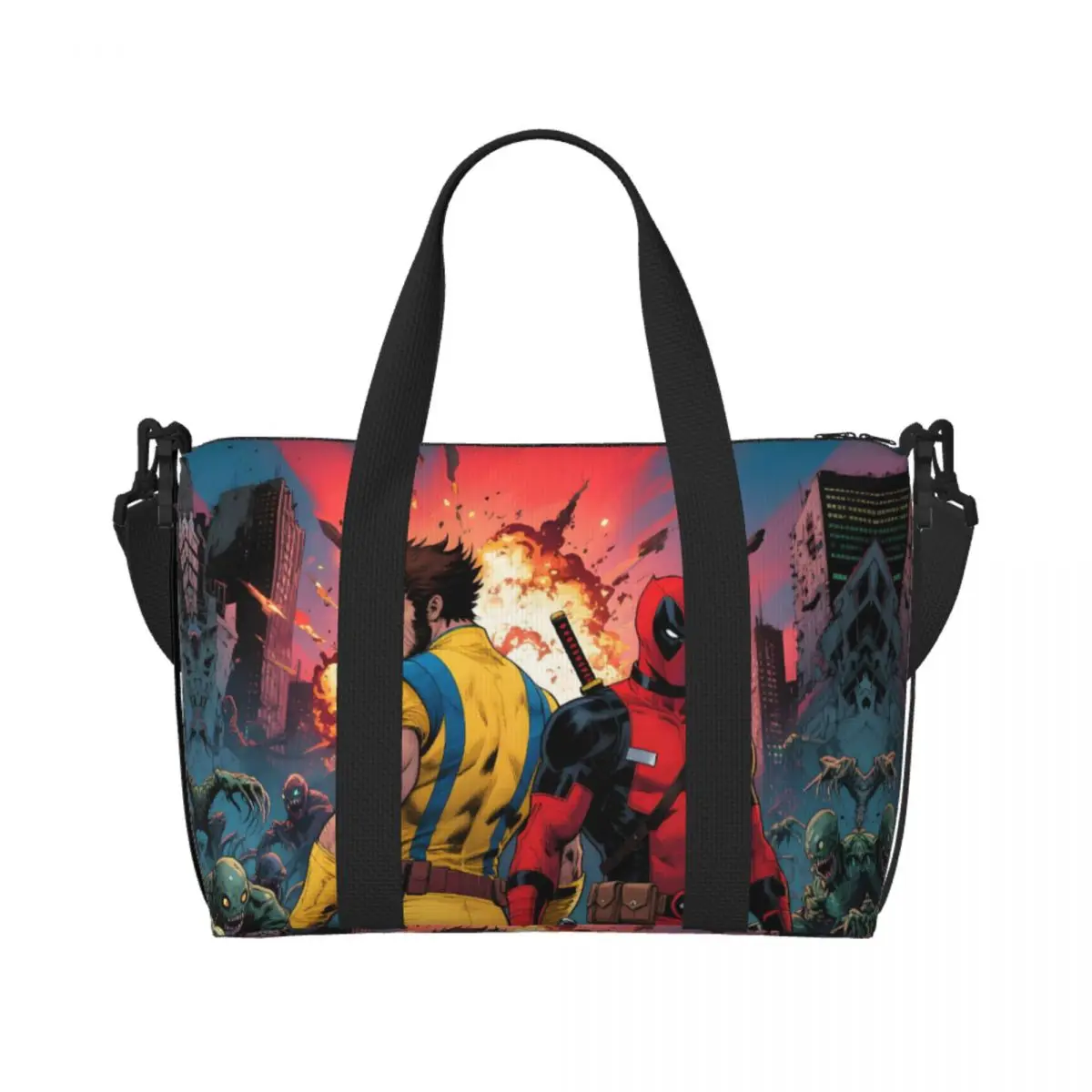 

Custom Wolverine Groceries Shopping Tote Bag Women Big Capacity Vintage Anime Cartoon Beach Gym Travel Bags