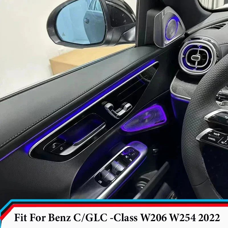 Atmosphere Light Suitable for Benz C/GLC Class W206 W254 2022 Conditioning Turbine Air Vents Rotary Treble Door Speaker Cover