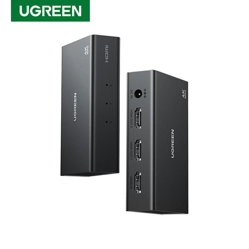 ugreen-cm602-スプリッター-1入力2出力-4k-30hz-4k-60hz対応-hdcp-22-3d-hdr-edidアダプター-デュアルモニター用