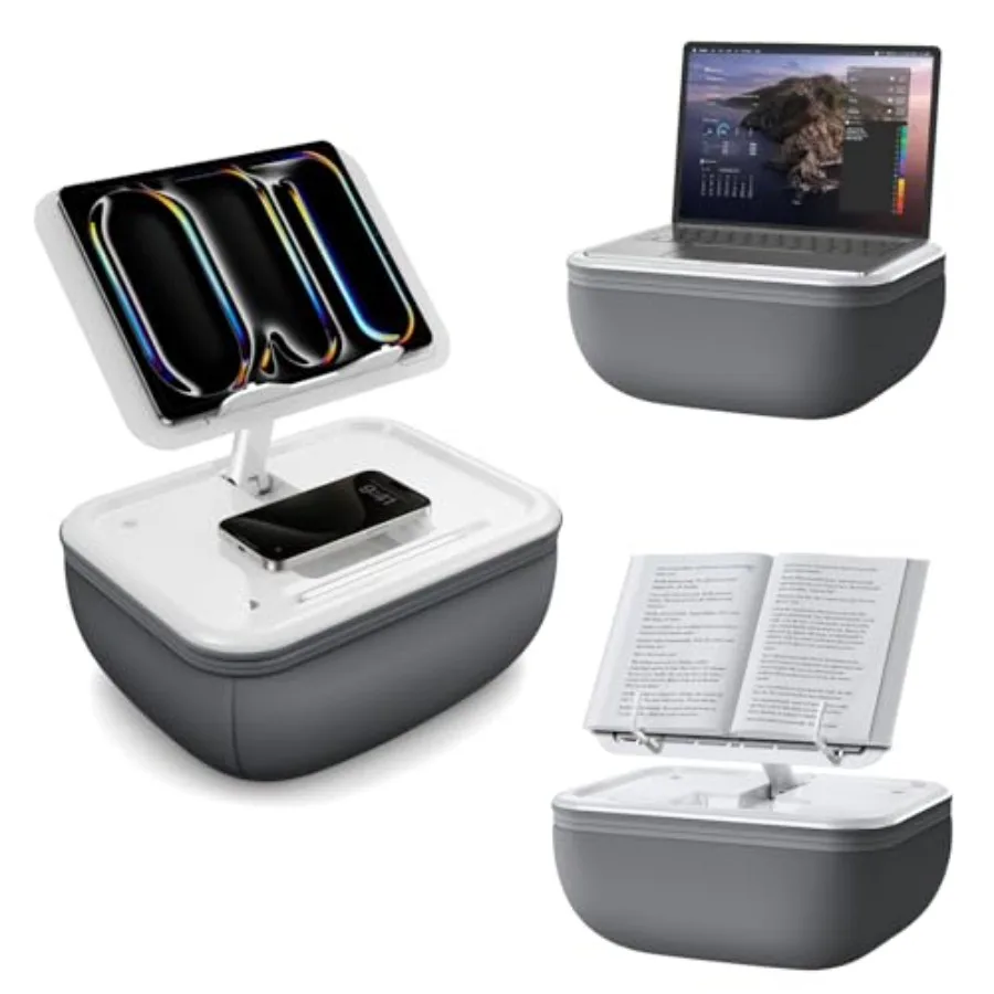 

elitehood iPad Pillow Stand for Lap Angle Adjustable Tablet Pillow Stand Soft Cushion Tablet Holder for Bed Compatible with Lap