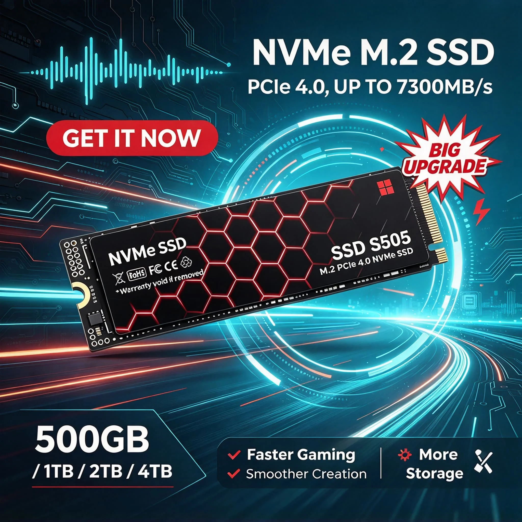 Max Pro Ultra Daily Data Backup New S505 500GB 1TB 2TB 4TB M.2 NVMe PCIe 4.0 SSD Internal Solid State Disk Laptop Desktop PC