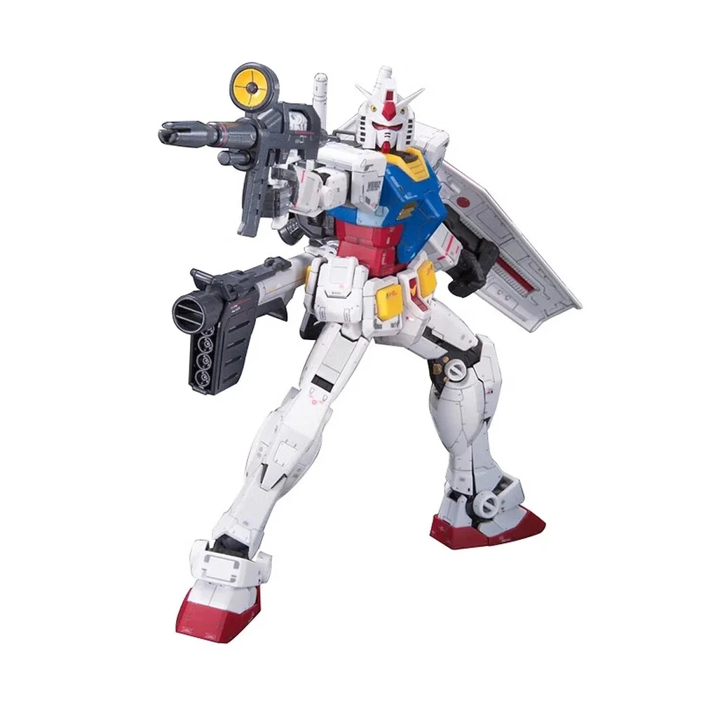 Bandai Genuino Gundam Anime Modello RG 1/144 RX-78-2 Gundam Gundam Anime Action Figure Robot Da Collezione Modello di Montaggio Giocattoli Regalo