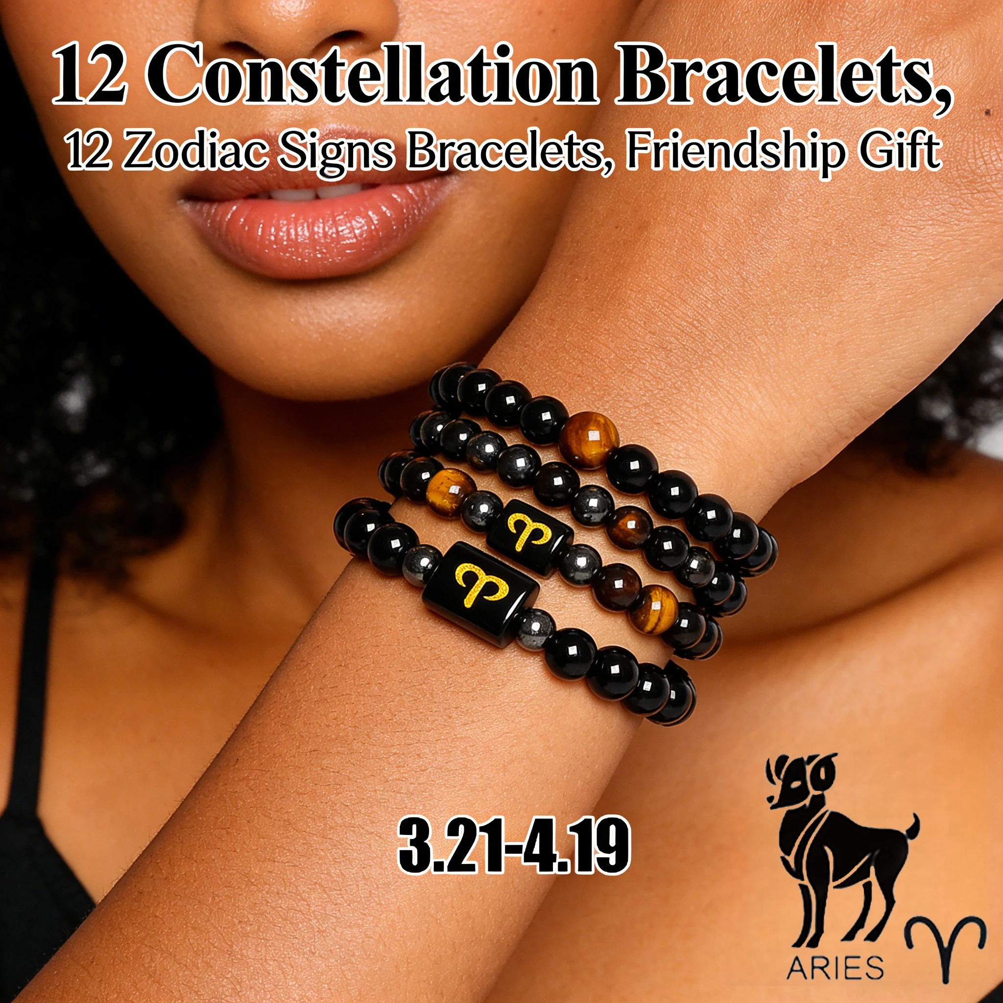 12 Constellation Aries Bracelet Homme 12 Zodiac Signs Jewelry for Women Gemini Sagittarius Bracelet Friendship Gift Whoelsales
