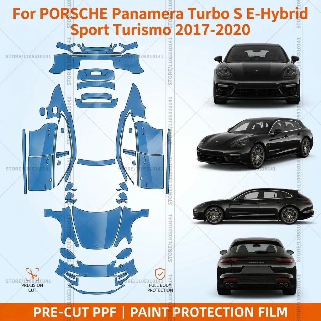 

Pre-Cut Paint Protection Film PPF Transparent Bumper Bra Car Film For Porsche-Panamera-Turbo-S-E-Hybrid-Sport-Turismo-2017-2020
