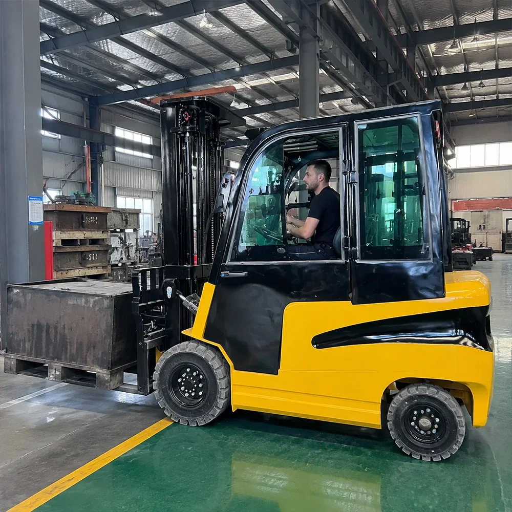 Top Rated 2.5 Ton 3 Ton 3.5 Ton Electric Forklift Heavy Duty Battery Powered Lift Truck 6m Mast Height for Industry
