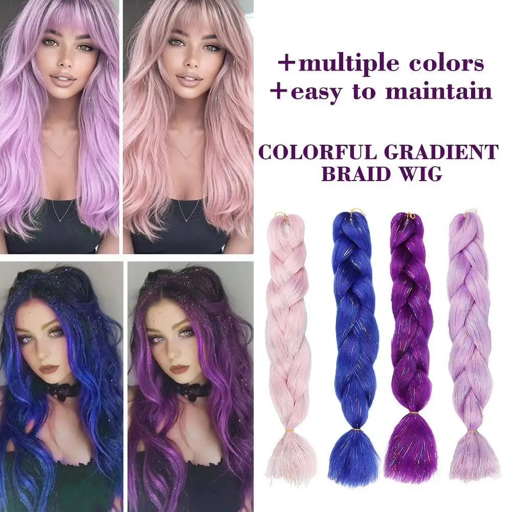 

Colour Gradient African Dreadlock Wig Laser-dyed Colourful Braids Wig Hair Styling Braiding Tool 2026 New