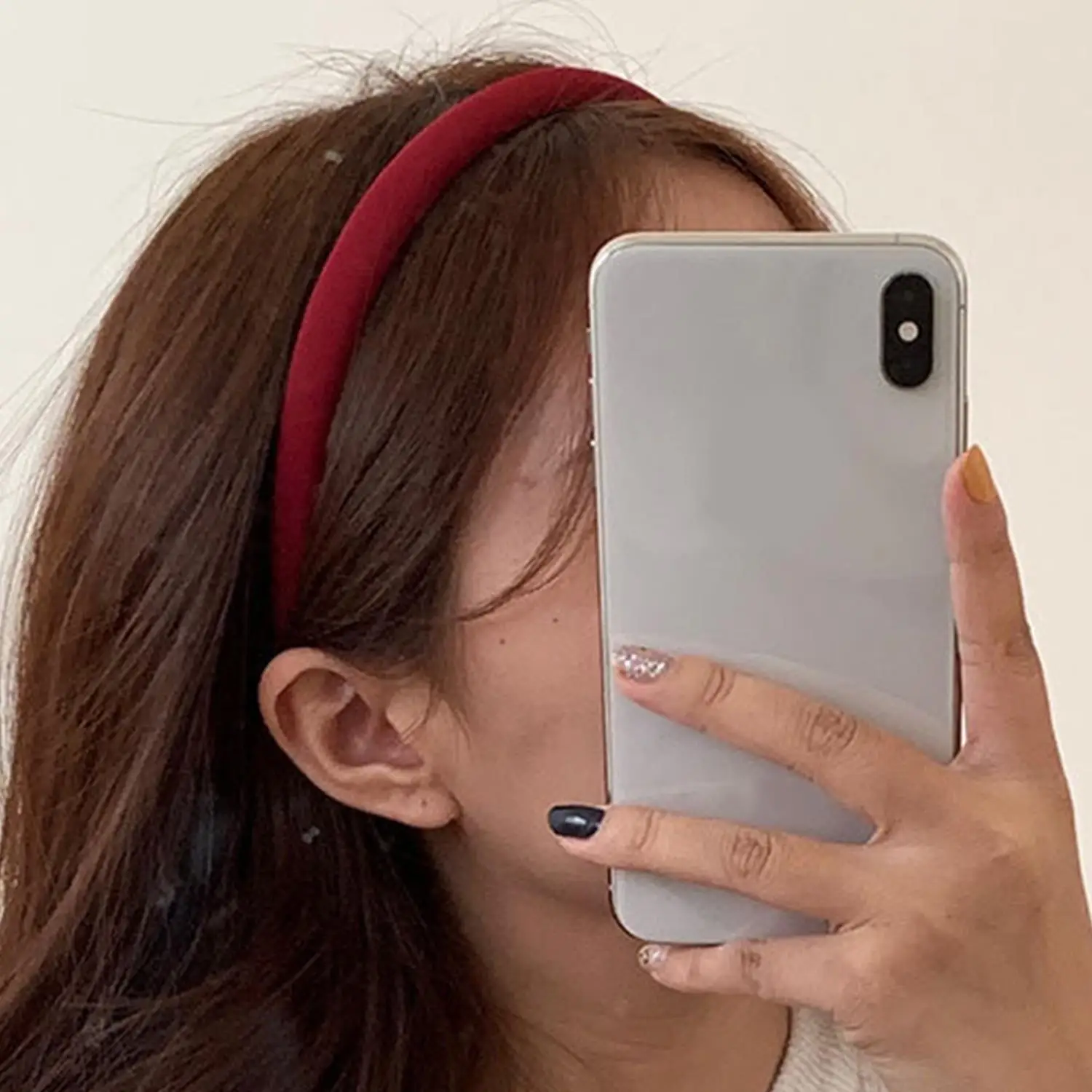 Korean Retro Red Headbands Women Girl Solid Color Simple Hairbands Elastic Hair Hoop Ornament Fashion Hair Accessories