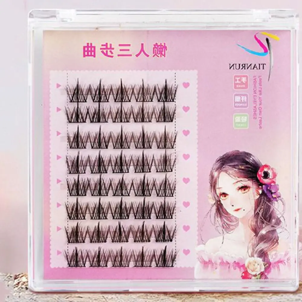 Extensão de cílios individuais cluster cílios falsos diy fofos cílios postiços maquiagem doce pacotes de cílios segmentados