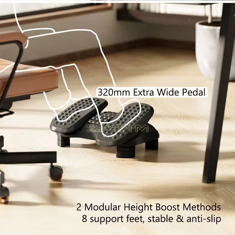 Adjustable Foot Rest Ergonomic Foot Stool with with Massage Nodes Under Desk FootRest for Office Home to Relieve Leg Fatigue