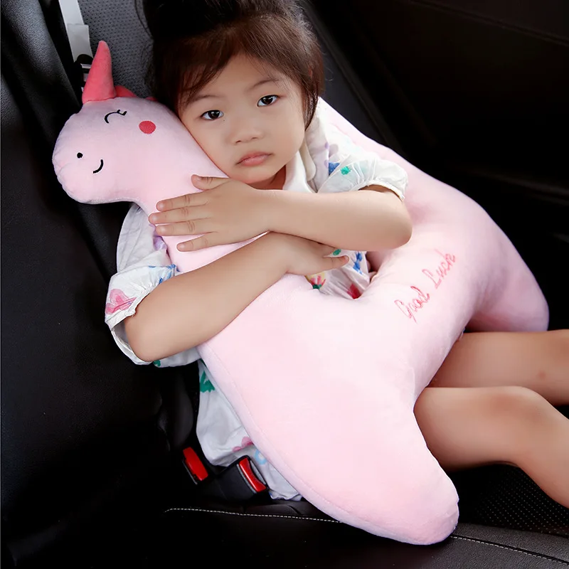 Children\'s Car Pillow Sleep Headrest Cartoon Car Rear Seat Protection Shoulder Pillow Car Seat Belt Sleep Pillow Car Neck Pillow