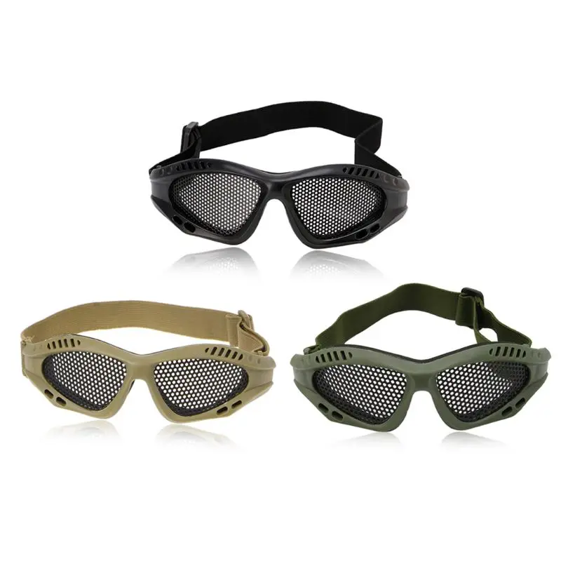 

Motorbike Airsoft Eye for Protections Goggles Not Fog Meshes Metal Glass 96BA