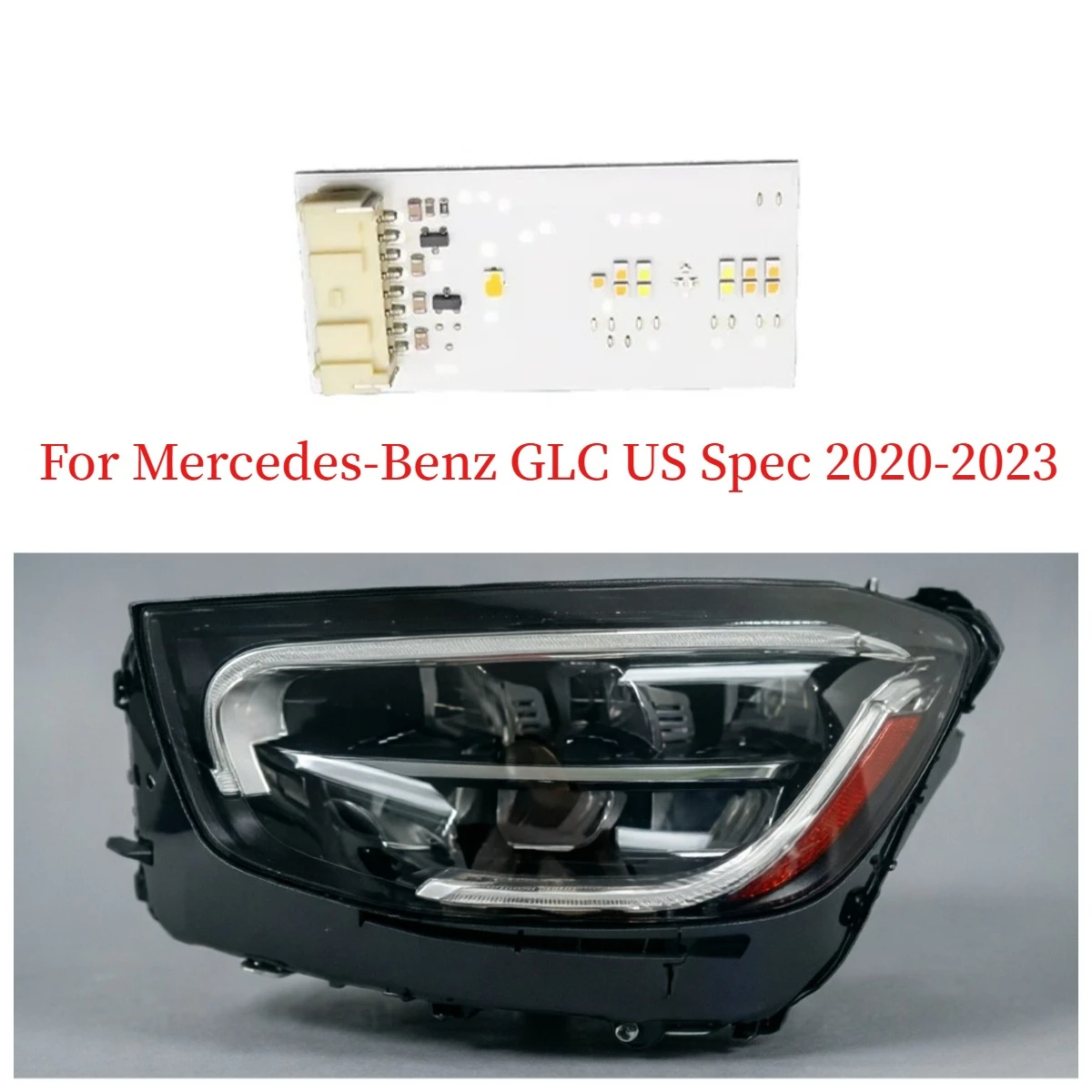 

Белые светодиодные ДХО (дневные ходовые огни) Angel Eyes с чипом-балластом для Mercedes-Benz GLC (спецификация для США) 2020-2023, запчасти для замены фар