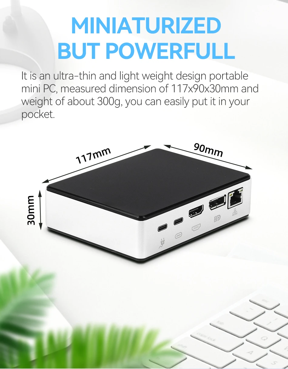 XCY Compact Mini PC Core i7 1060NG7 i5 1030NG7 16GB LPDDR4 512GB M.2 SSD NVMe Dual-band WiFi 4K UHD