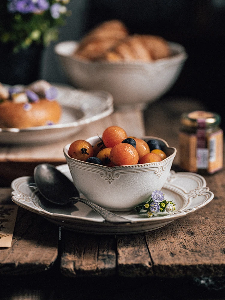 

Zeteng Jia European Sle Cerc Plate Salad Vegetable Western Dinnerware Fat Reduction Dining Utensils Di Bowl Plate