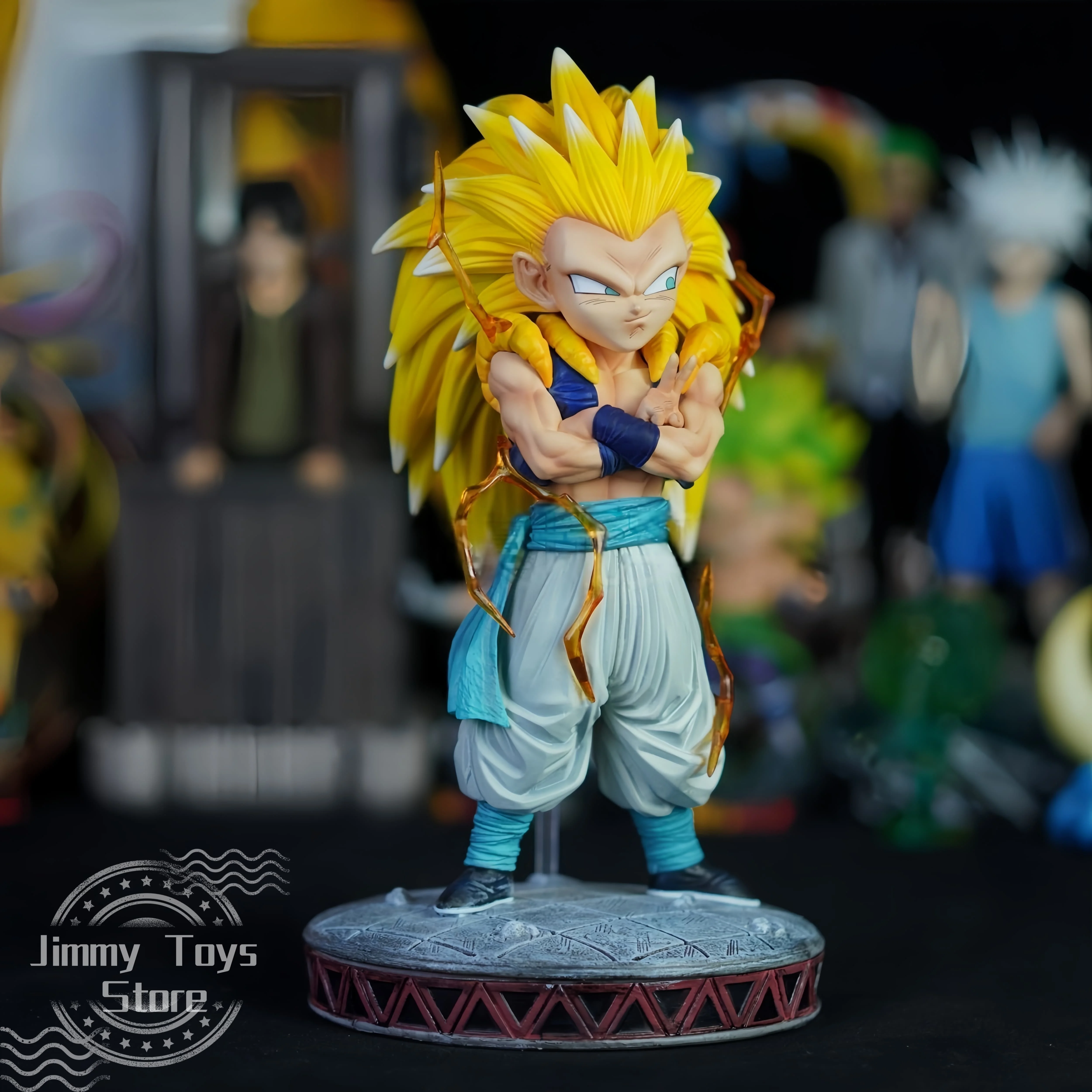 25cm anime dragon ball figura super gotenks estatueta super saiyan pvc gk estátua figura de ação modelo crianças bonecas presente brinquedos