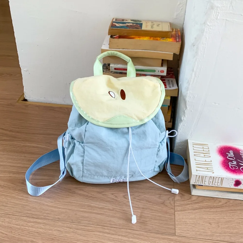 

Korean Style Outdoor Drawstring Backpack Dopamine Color Travel Fruit Nylon Backpack Waterproof Commute Hiking Shoulder Bag Girls