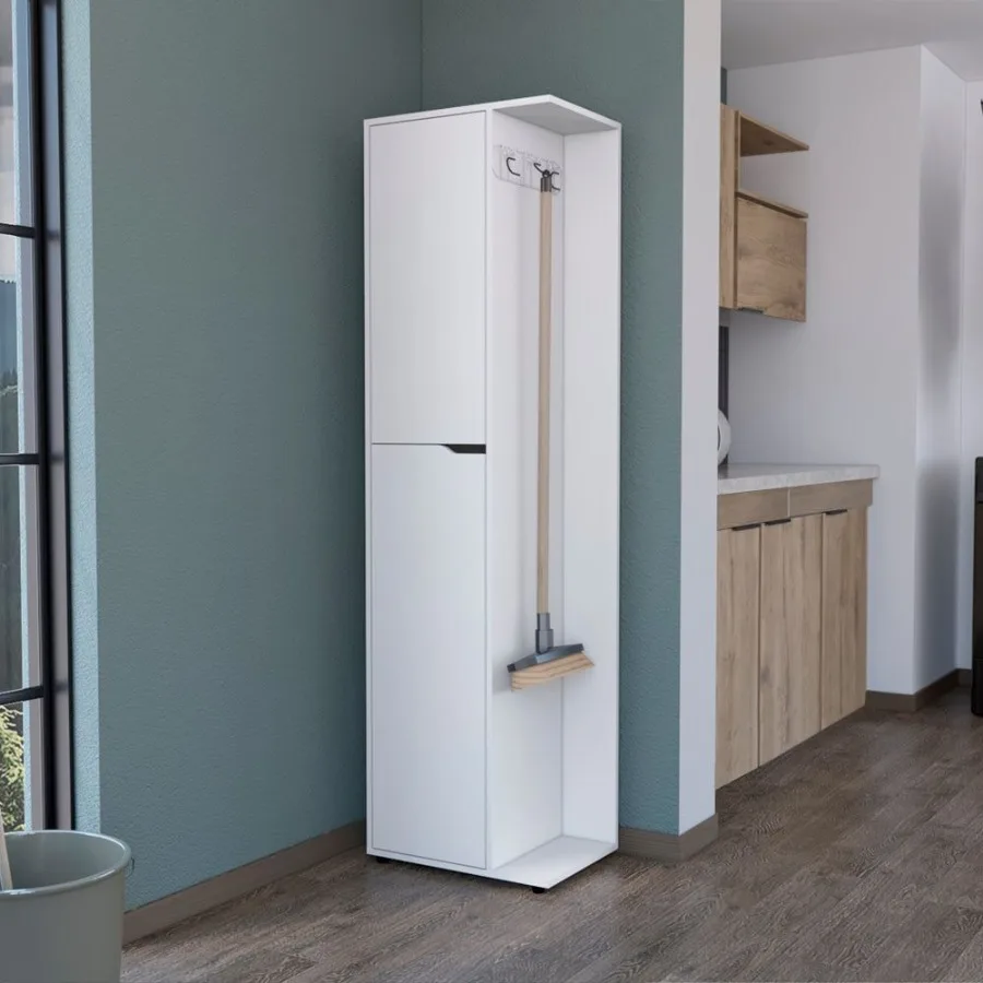 

Broom Storage Closet Edmond Kitchen White