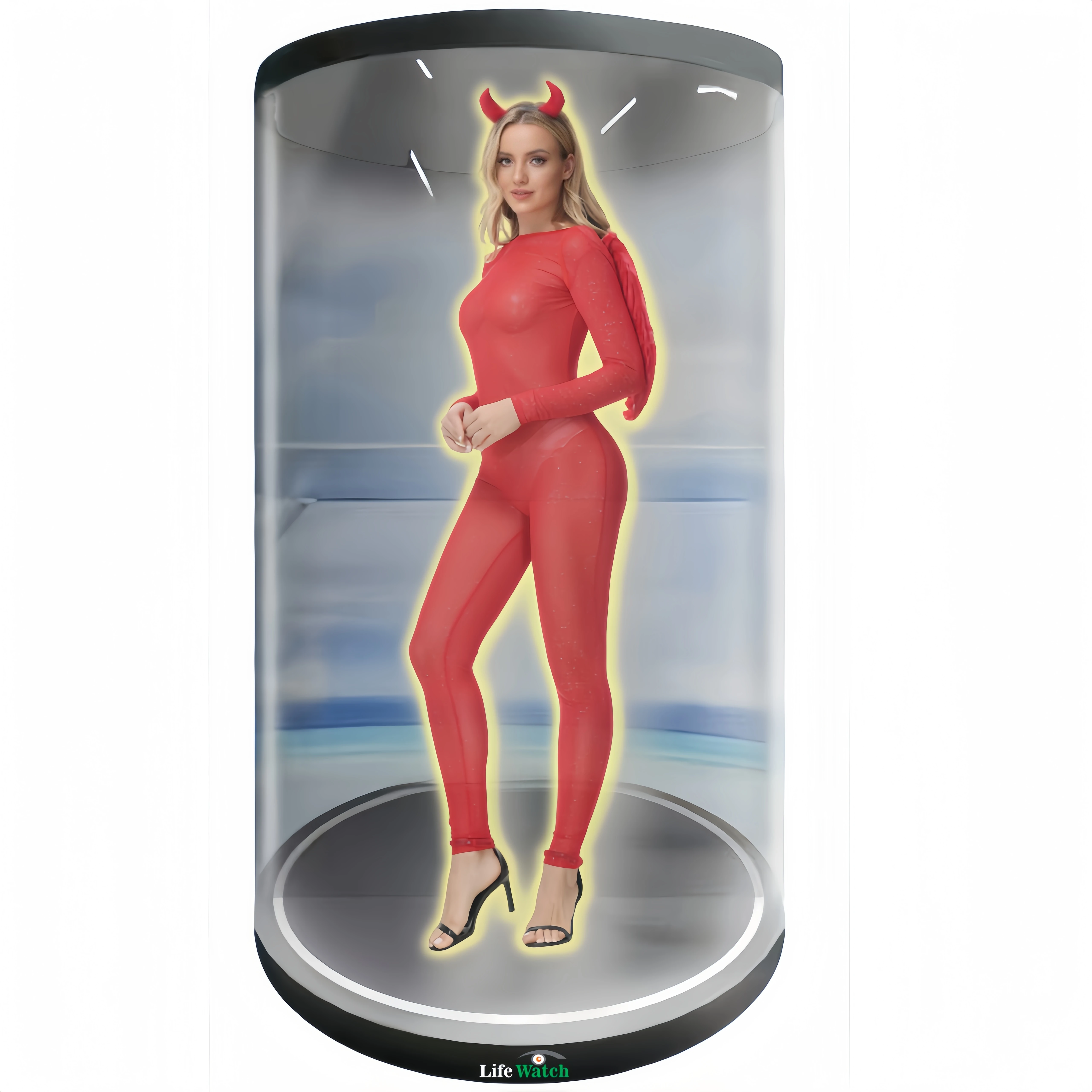 Android OS 75inch AI Human Hologram Cabinet Transparent Screen Ai Interactive Holographic Tube 3D Holographic Display