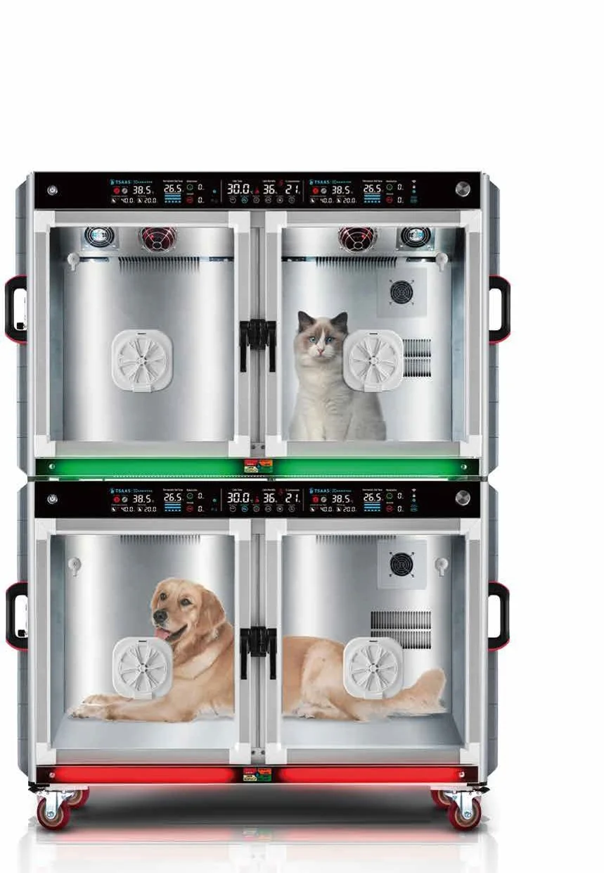 Stainless Steel Pet Incubator Automatic I-C-U Pet Brooder Dog Incubator Veterinary Pet Incubator