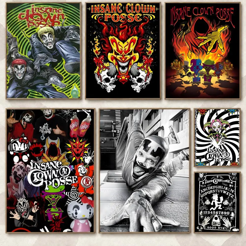 Insane Clown Posse Hip Hop Duo Dark Carnival Music Poster Aesthetic Art Print for Bedroom & Living Room Decor, Unframed